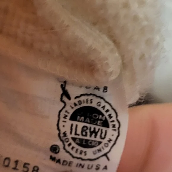 Vintage Robert Bruce Mens Cream Wool Blend Ski Sweater Sz Large Made In The USA - Picture 6 of 7